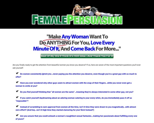 Feminine Persuasion | X & Y Communications | CB – Deserve What You Need Touchdown