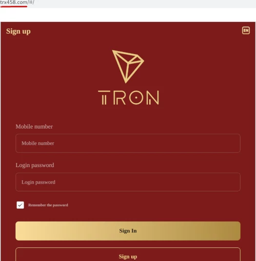 Tron mining “click on a button” app Ponzi